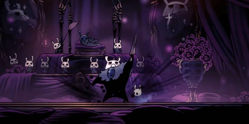 Hollow Knight Grey Prince Zote dream fight encounter in Dirtmouth
