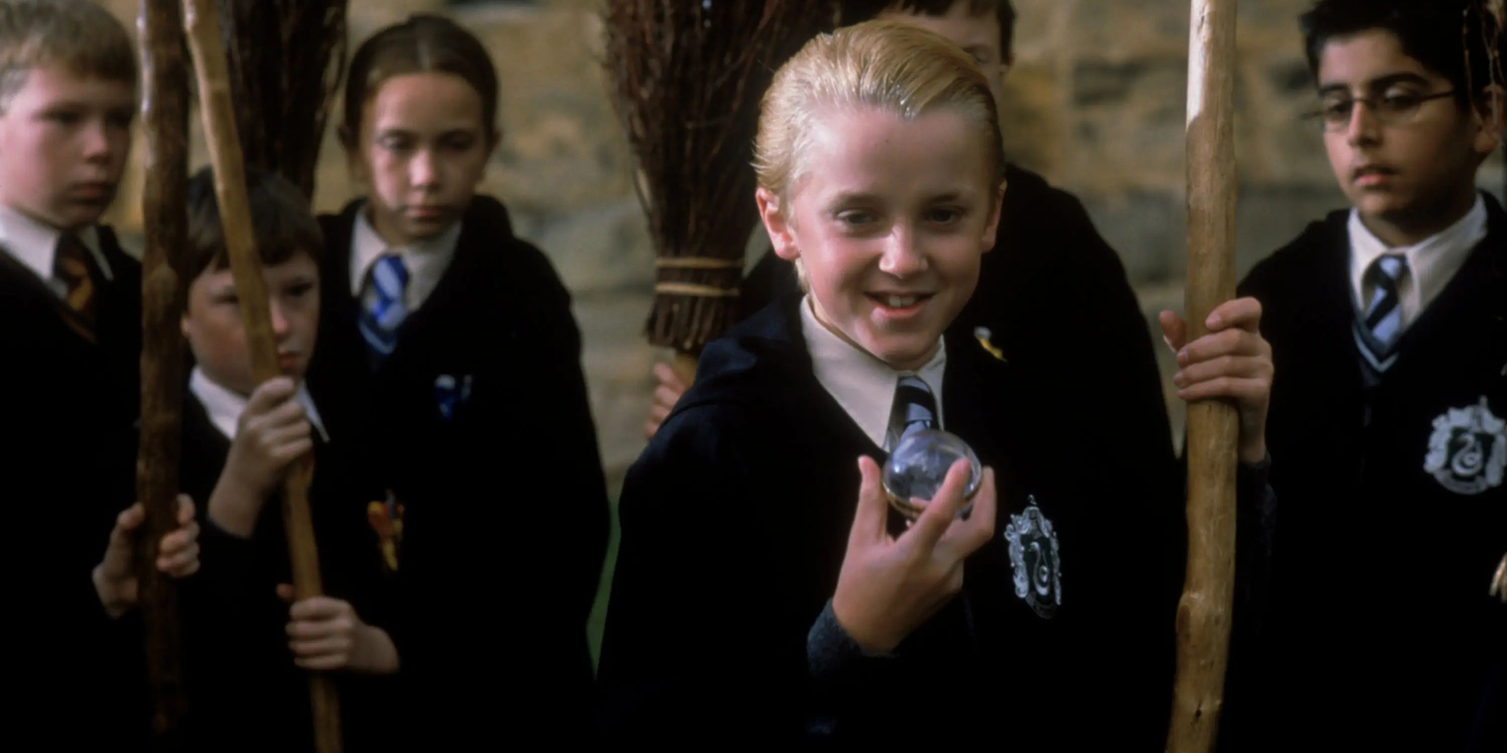 Draco Malfoy holding Neville's Remembrall from HP and the Sorceror's Stone