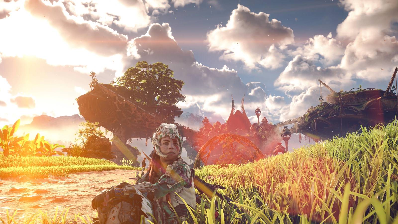 Horizon-Forbidden-West-Aloy-Relaxes-At-Plainsong in Daytime-2