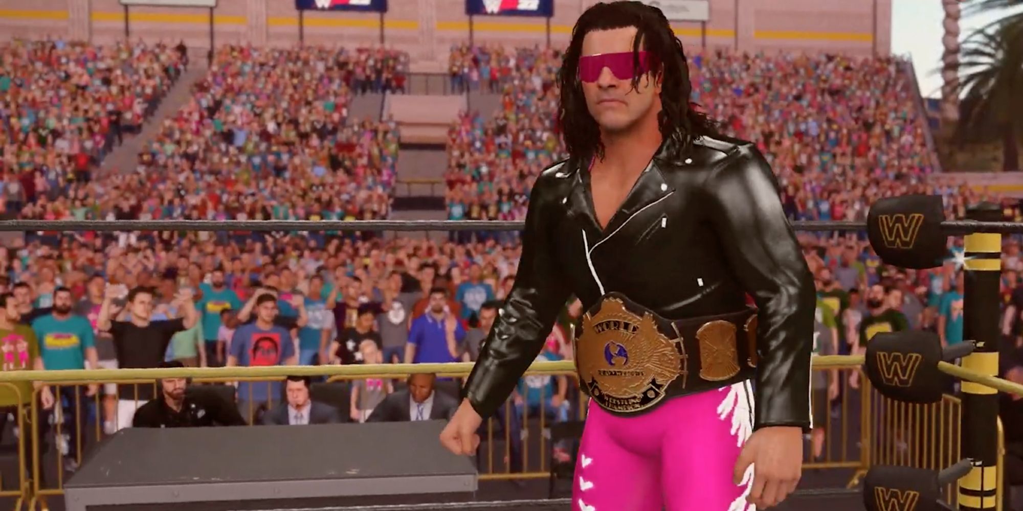 Iconic Fighting Stances in Video Games - Bret "The Hitman" Hart - Player makes a grand entrance