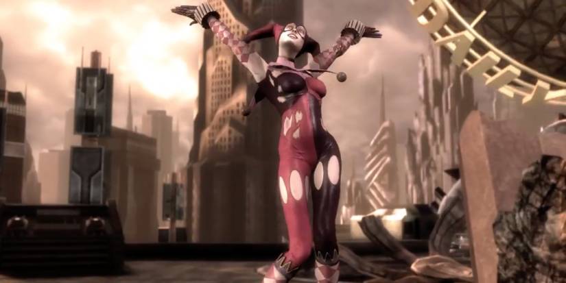 Iconic Fighting Stances in Video Games - Harley Quinn - Player defeats opponent without a sweat