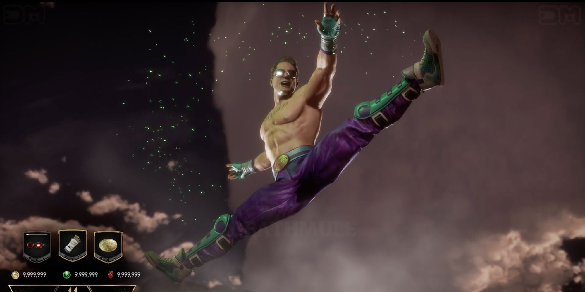 Iconic Fighting Stances in Video Games - Johnny Cage - Player celebrates victory in style