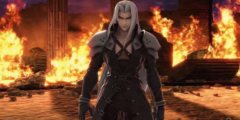 Iconic Fighting Stances in Video Games - Sephiroth - Player takes makes his stand against enemy