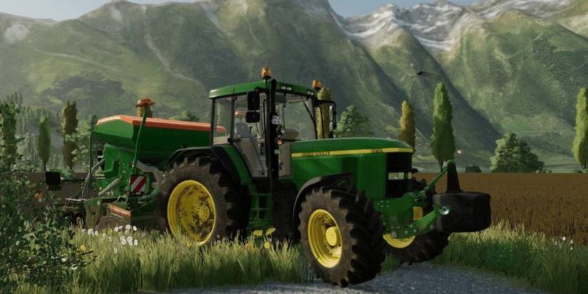John Deere 7810 on the farm