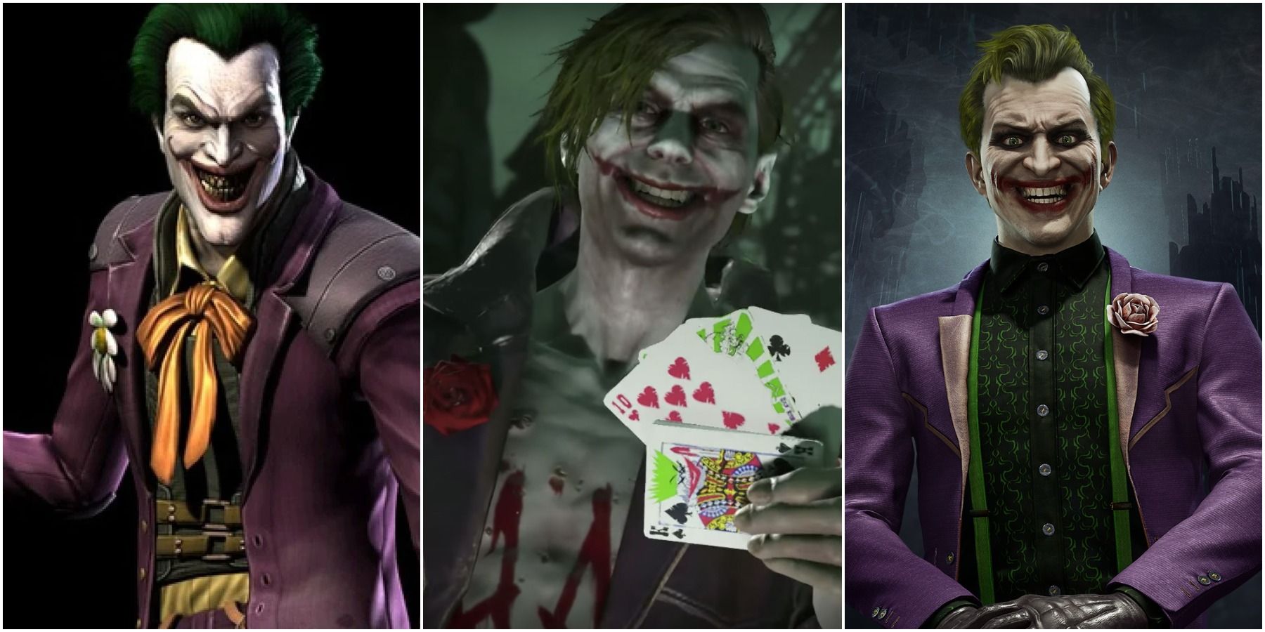 Joker in Injustice, Injustice 2, and Mortal Kombat 11