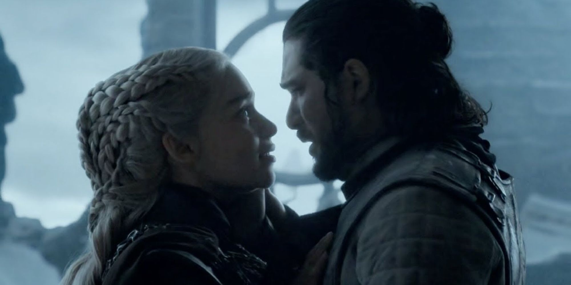 Jon stabbing Daenerys in the finale of Game of Thrones