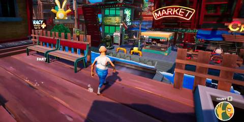 A player walking towards the market in Just Die Already