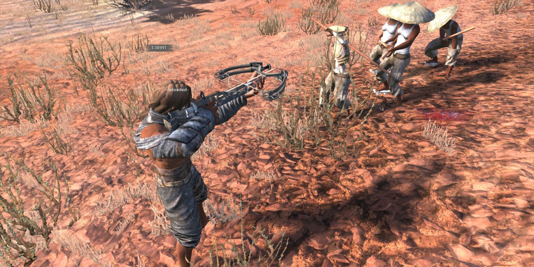 Kenshi player shooting a crossbow