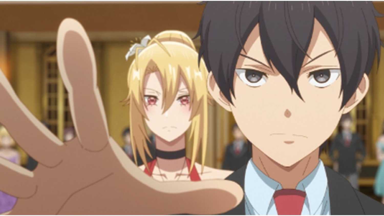 Leon e Angelica de Trapped in a Dating Sim