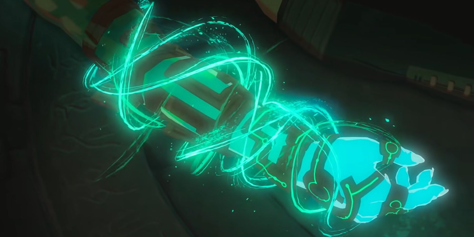 Link's arm getting infused with magic in The Legend of Zelda: Breath of the Wild 2