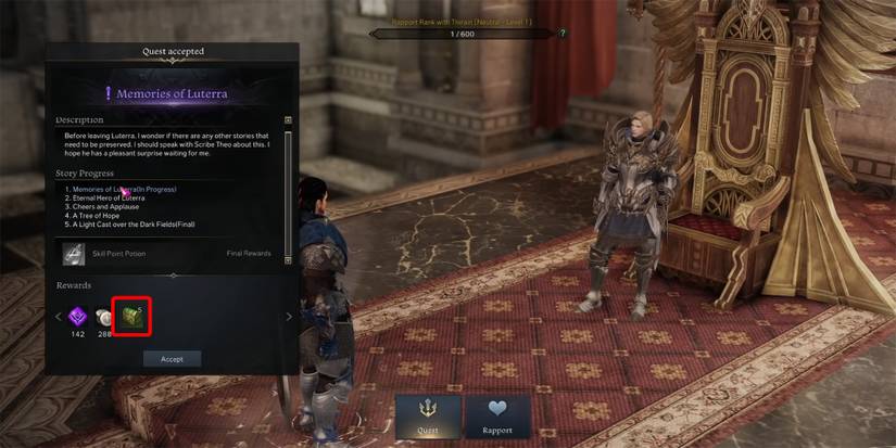 Lost Ark - Battle Chest Reward From Roster Quest In Luterra Castle