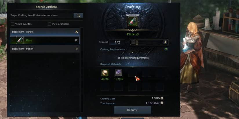Lost Ark - Crafting Flares At Alchemist In Vern