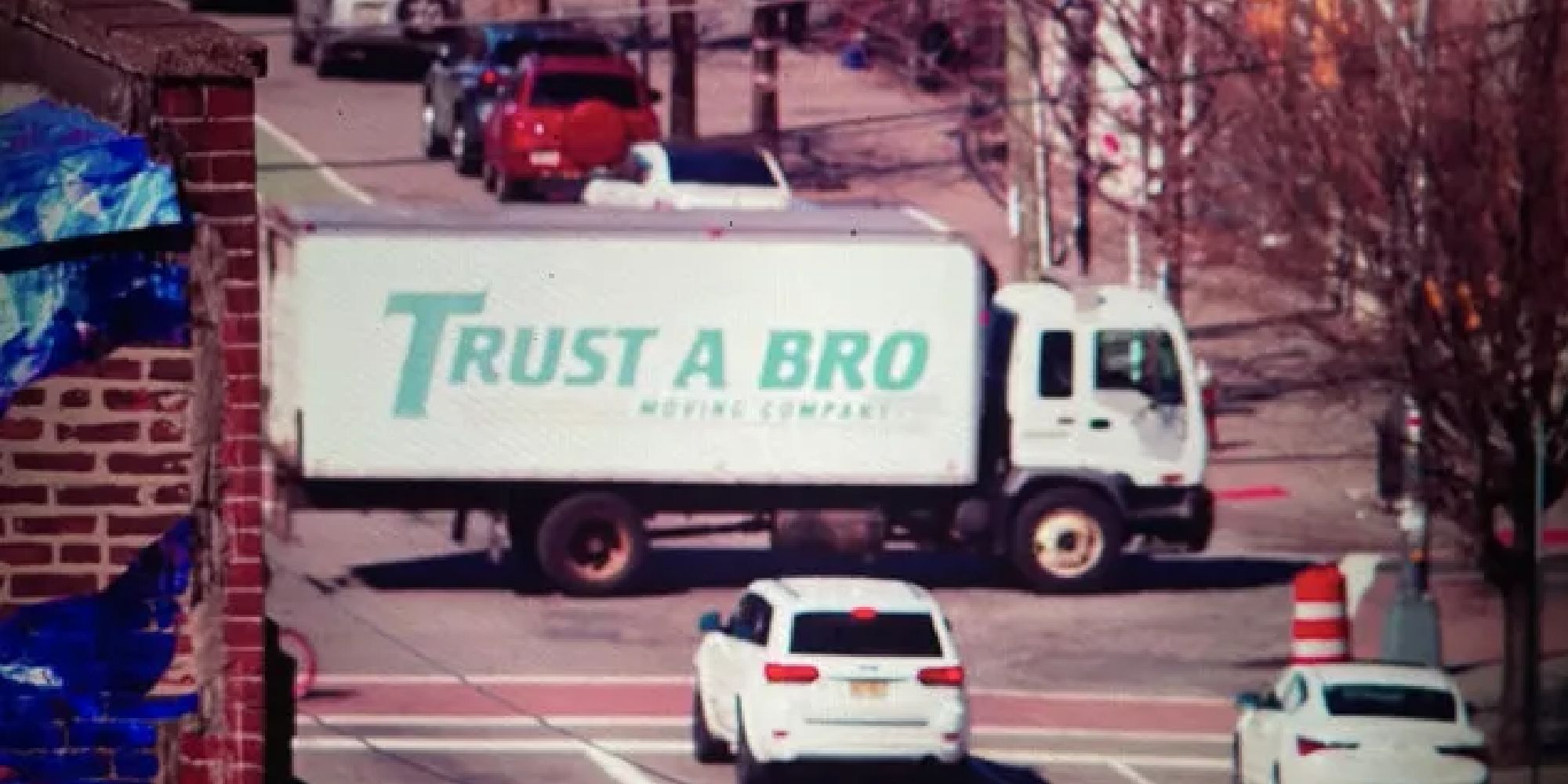 A Trust a Bro moving van appearing in the end credits of Ms. Marvel
