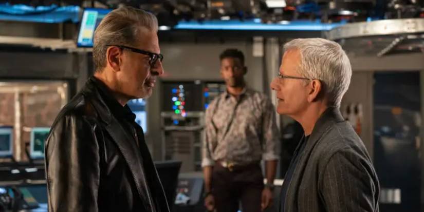 Malcolm and Dodgson in Jurassic World Dominion