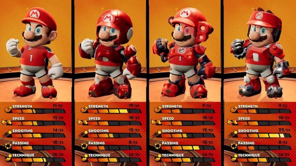 Mario Strikers Battle League Gear