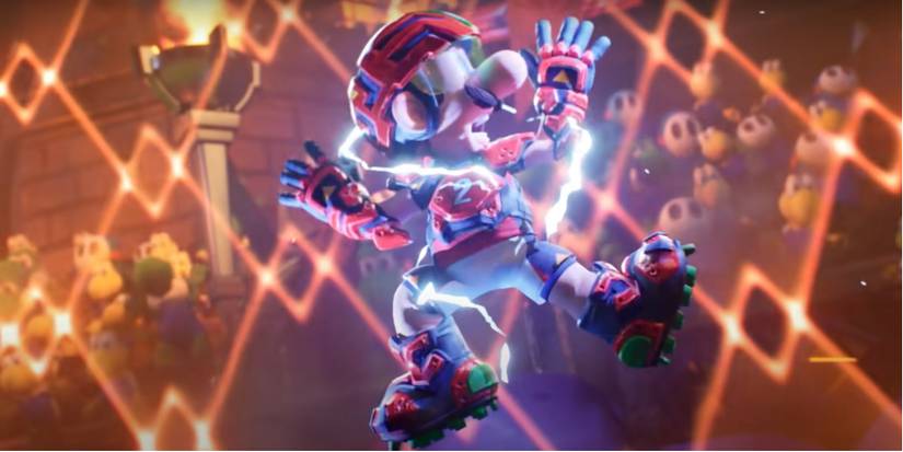 Mario Strikers electric fence is more than just an obstacle