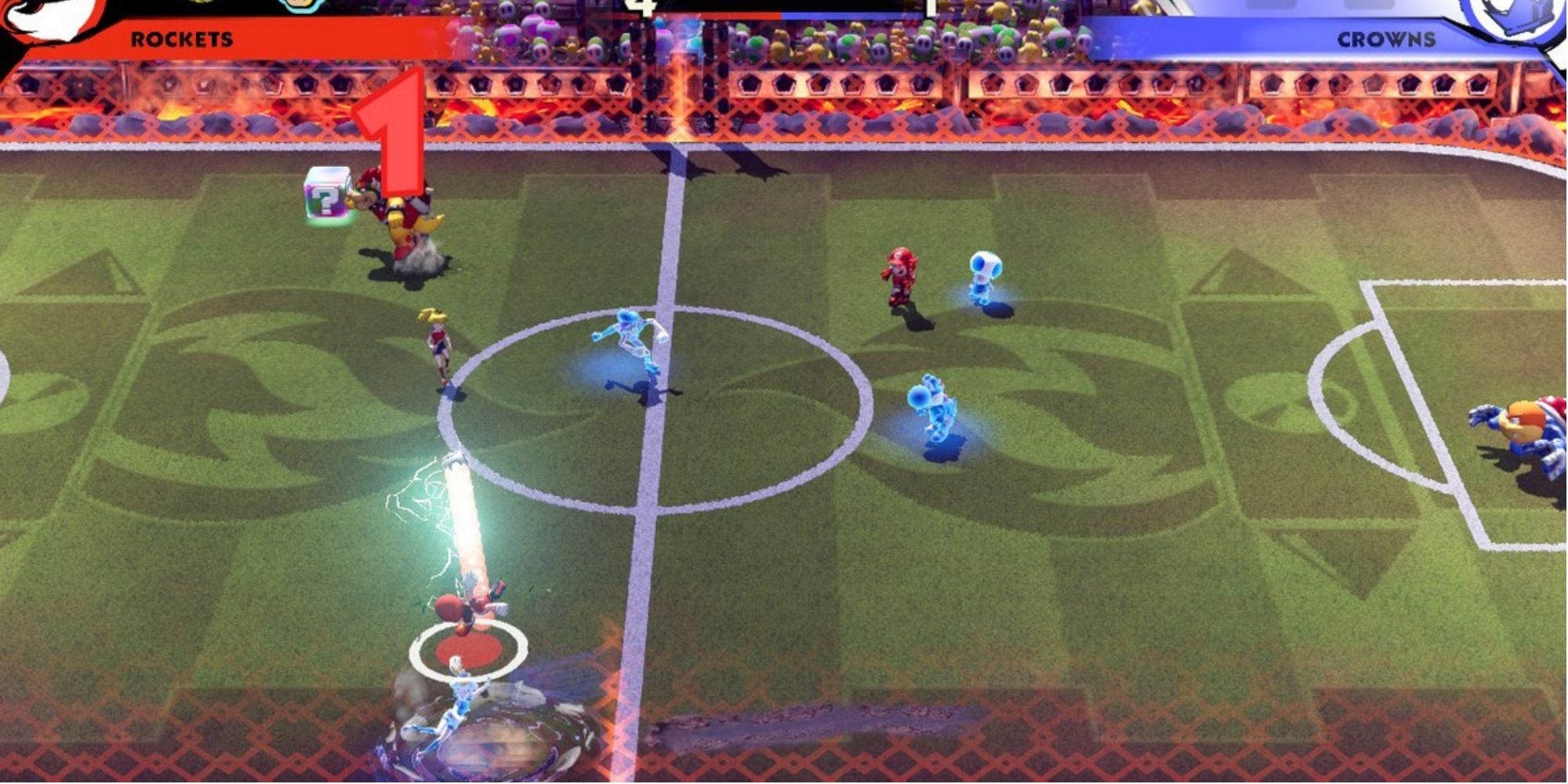 Mario Strikers passing and positioning leads to wins