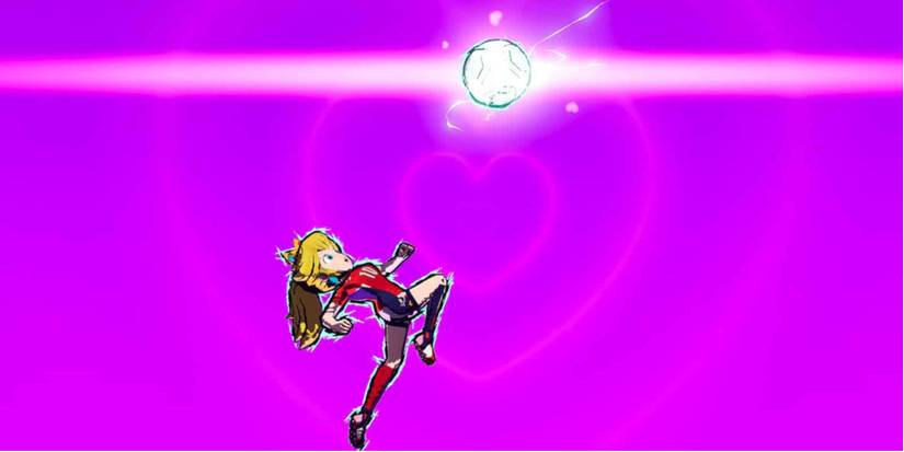 Mario Strikers Peach's hyper strike can be boosted significantly