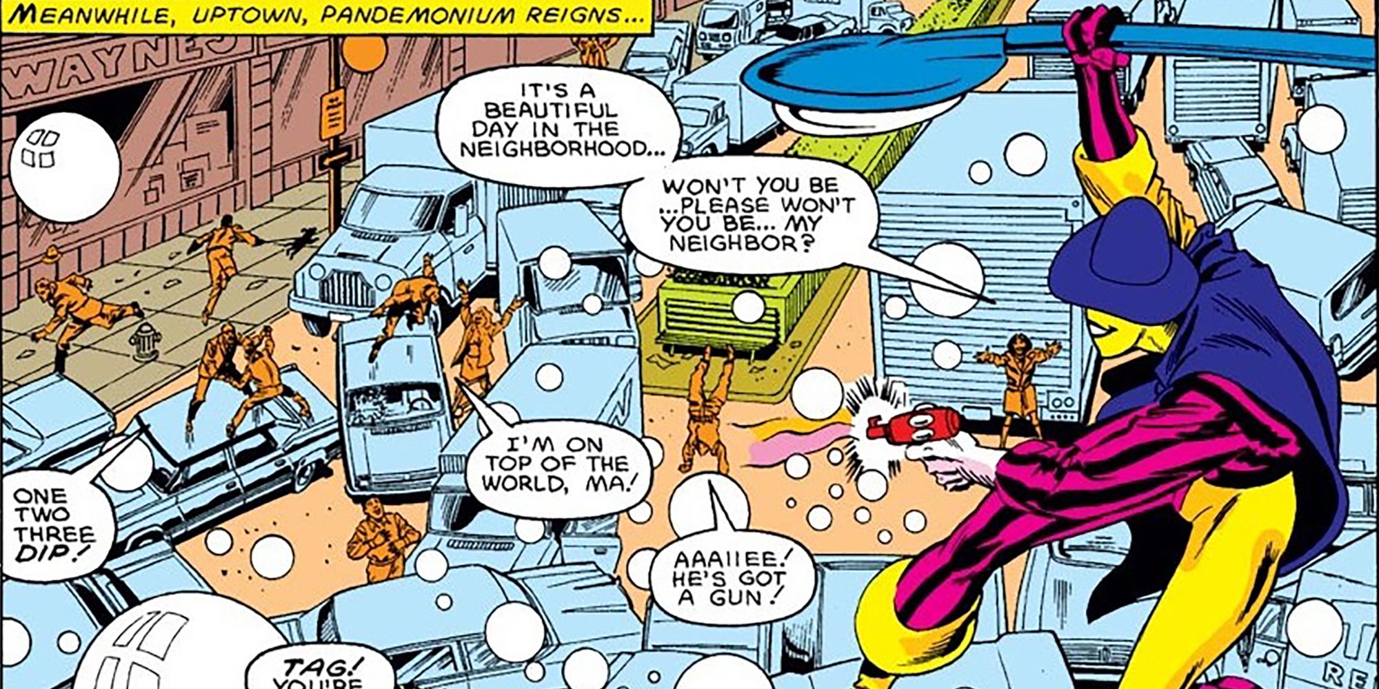 Madcap Using His Bubble Gun In Marvel Comics
