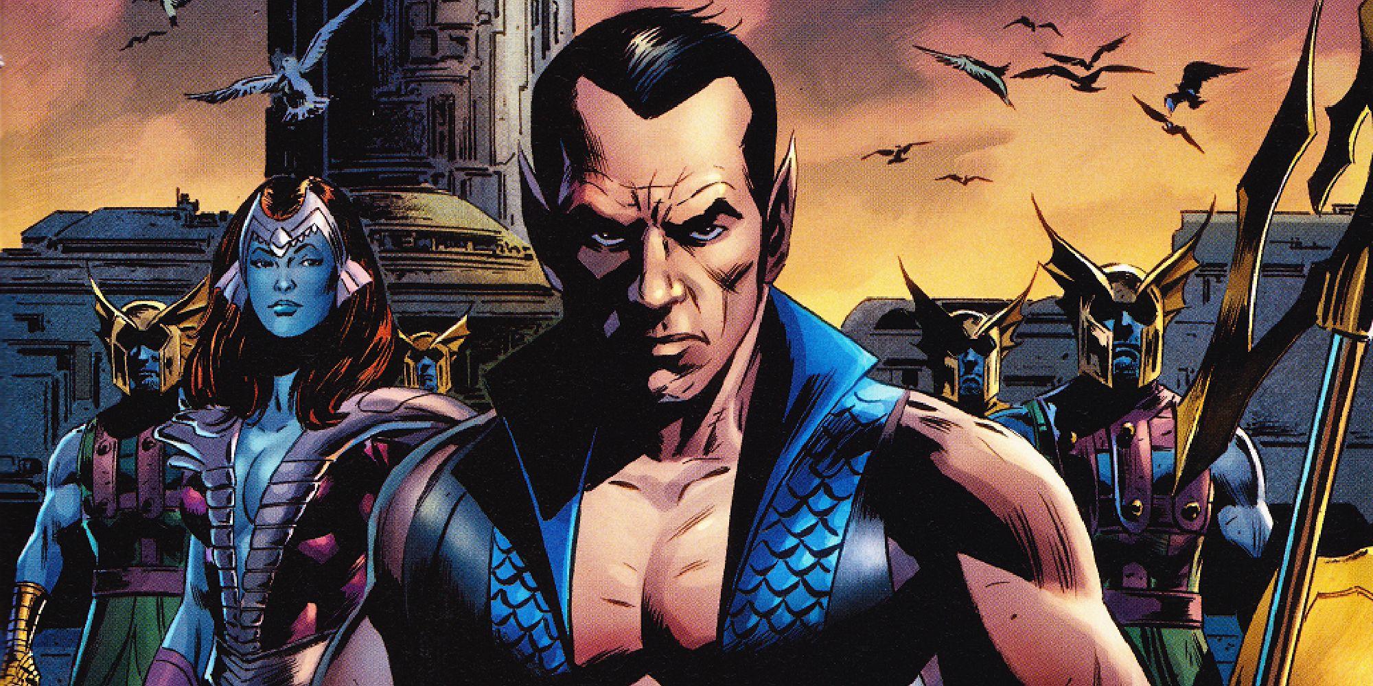 Namor appearing alongside X-Men in the comics