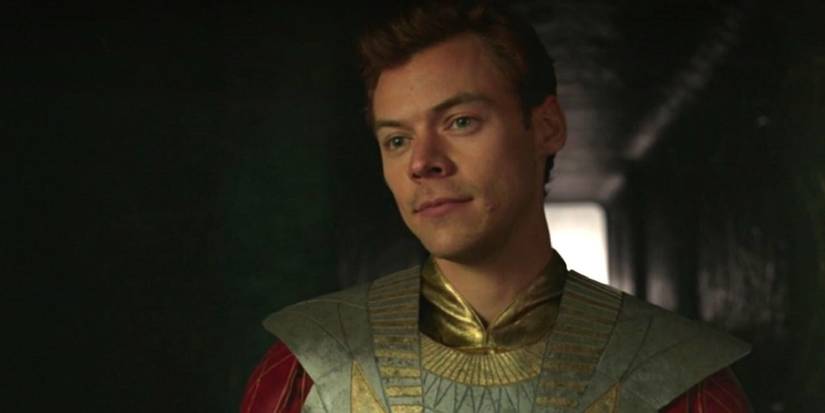 Harry Styles as Eros in the mid-credits scene in Eternals
