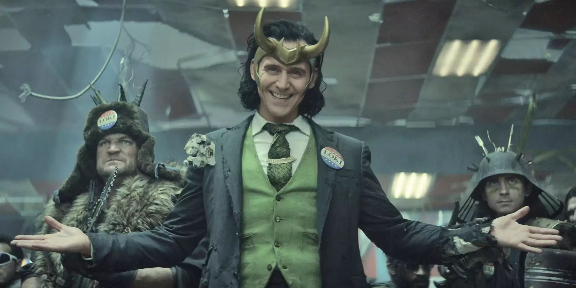 President Loki appearing with his army in Loki
