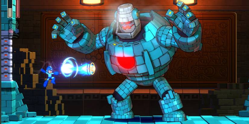 Mega Man 11 boss fight