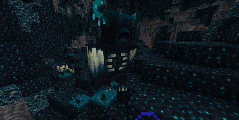 Minecraft Warden Wandering Around