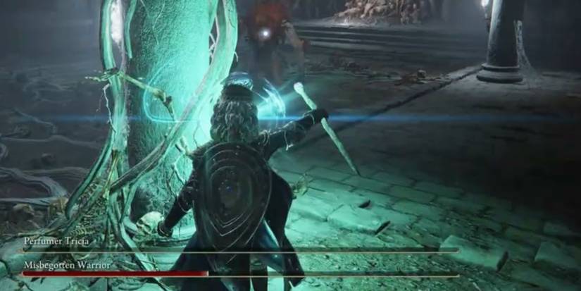 Misbegotten Warrior And Perfumer Tricia in elden ring