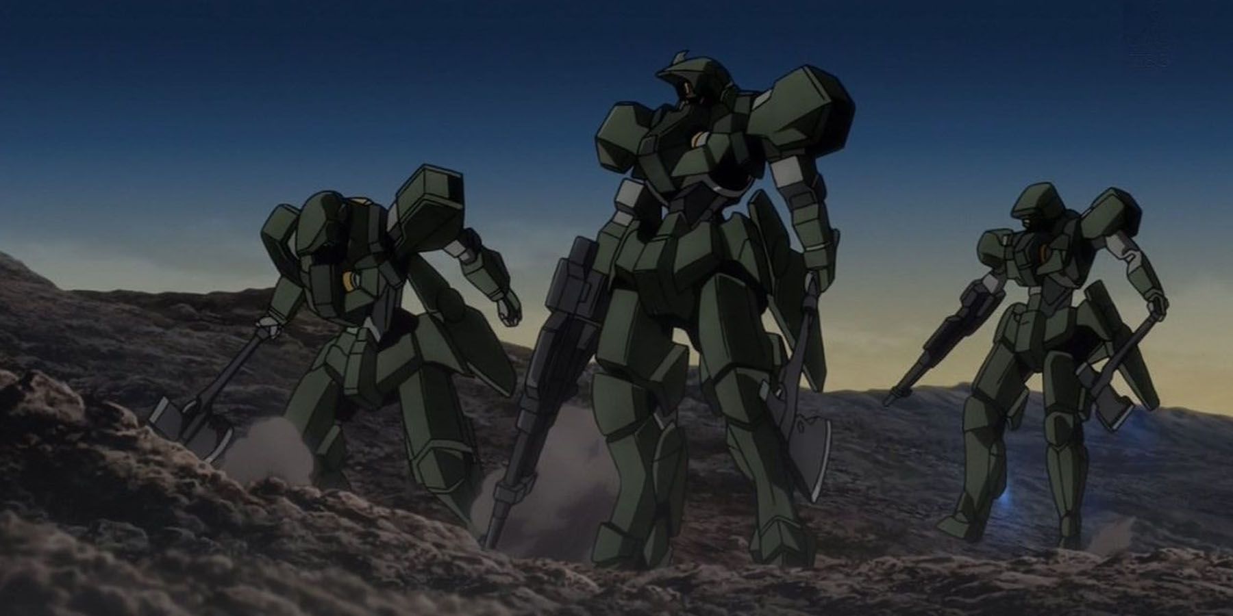 Mobile Suits prepared for war