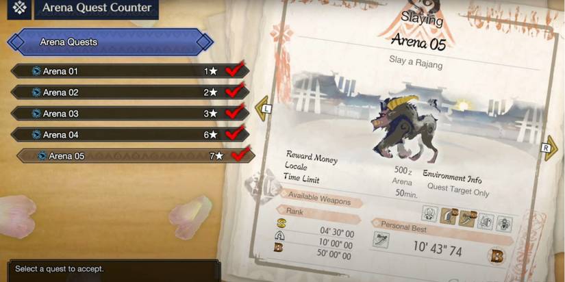 Monster Hunter Rise Picking Up Arena Quests
