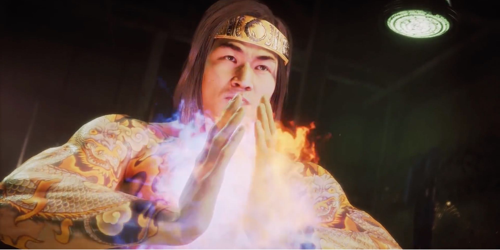 Mortal Kombat 11 - Liu Kang - Player prepares fighting stance to destroy enemies in battle