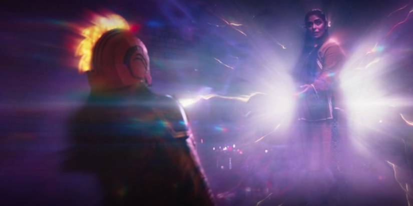 Ms. Marvel mystery figure purple light