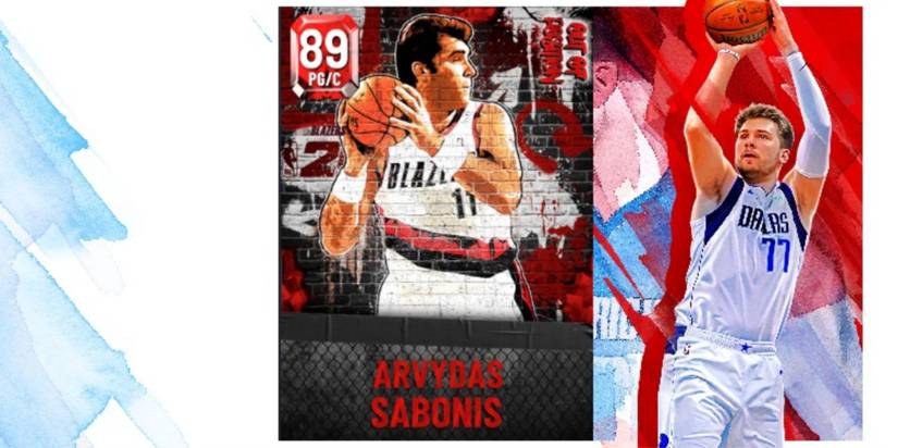 NBA 2K22 Arvydas Sabonis Ruby Player Card