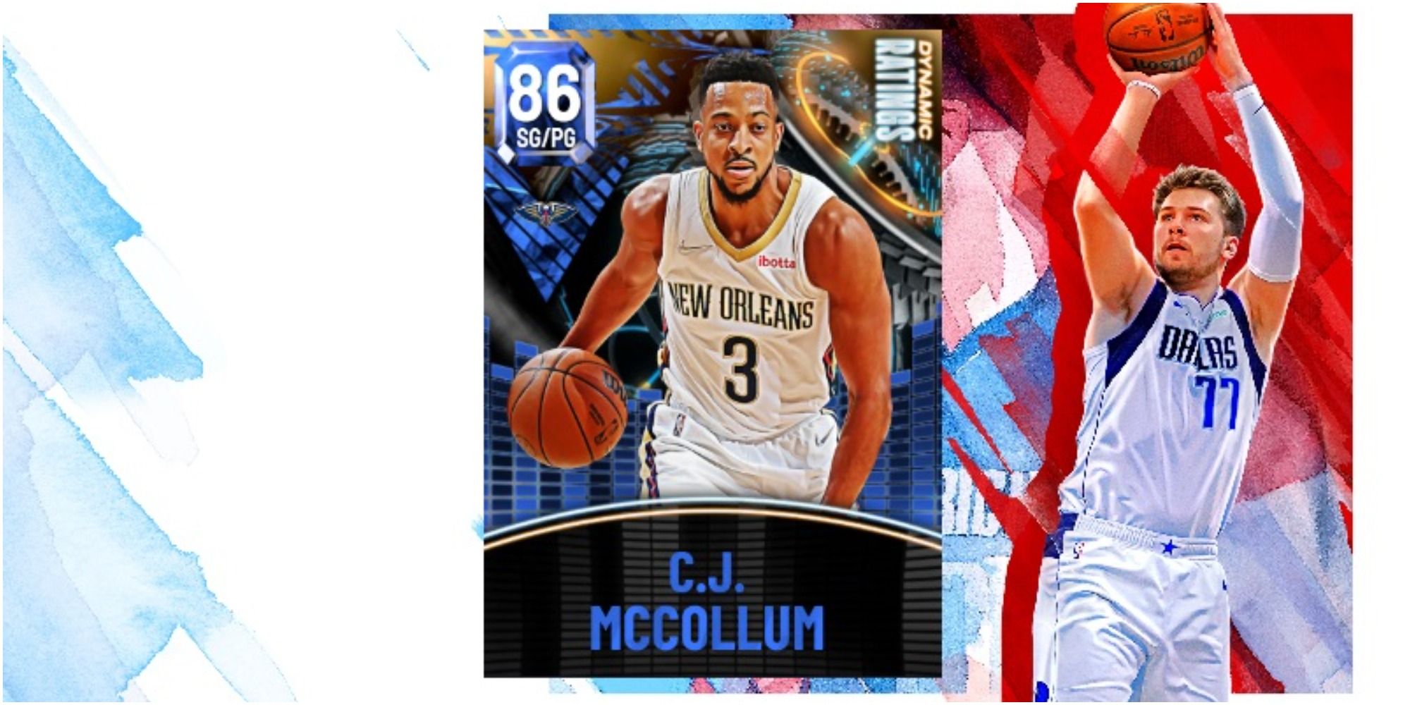 NBA 2K22 CJ McCollum Sapphire Card