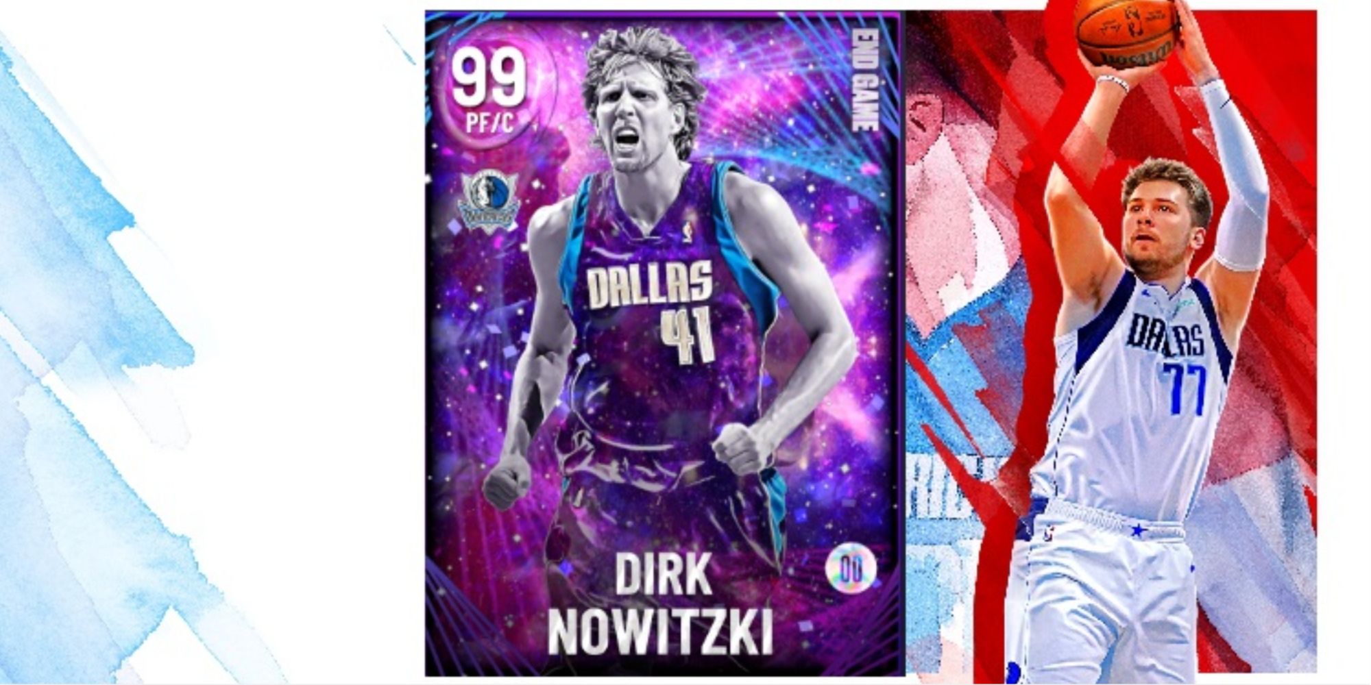 NBA 2K22 Dirk Nowitzki Dark Matter Player Card