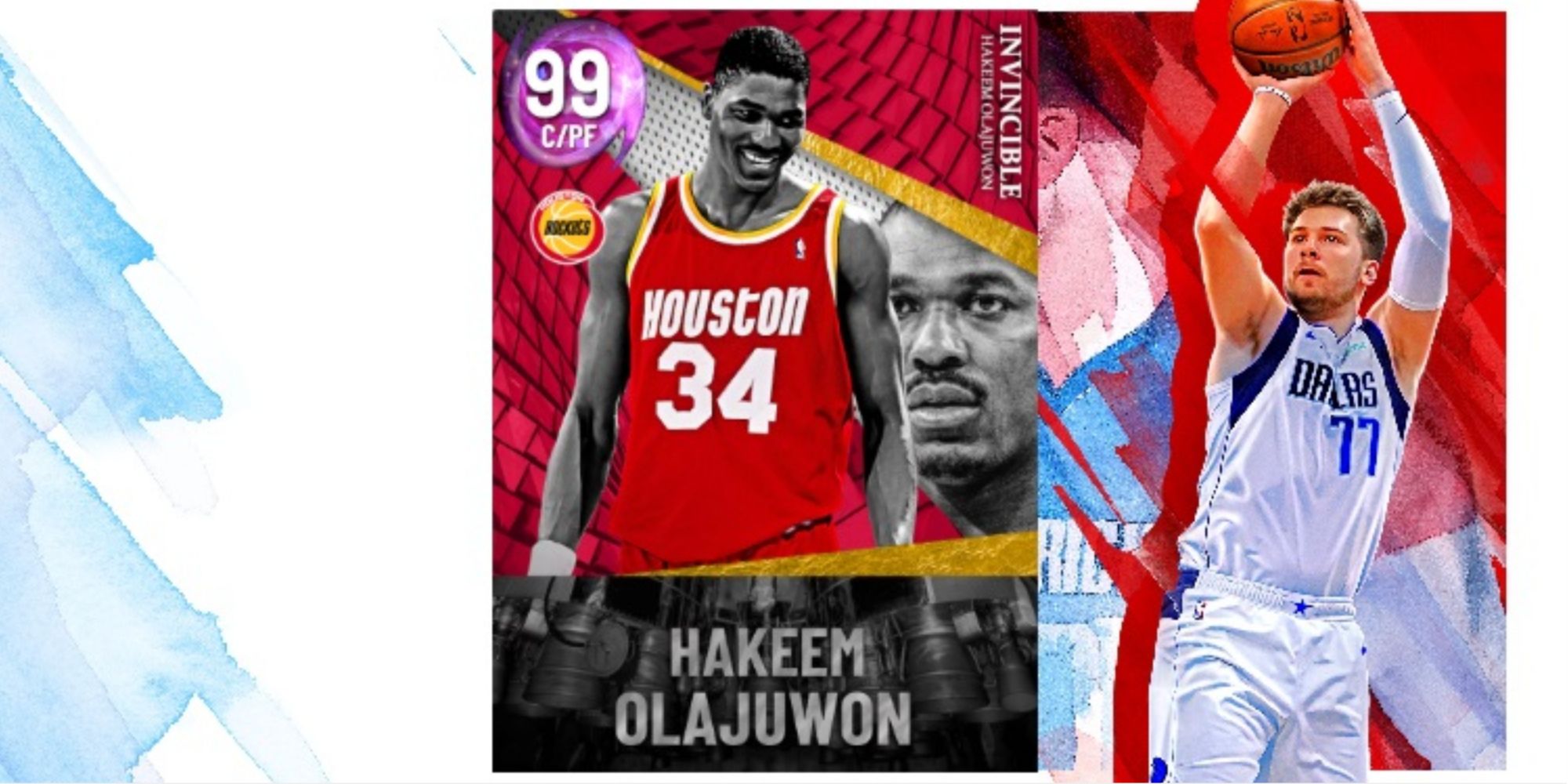 NBA 2K22 Hakeem Olajuwon Dark Matter Player Card