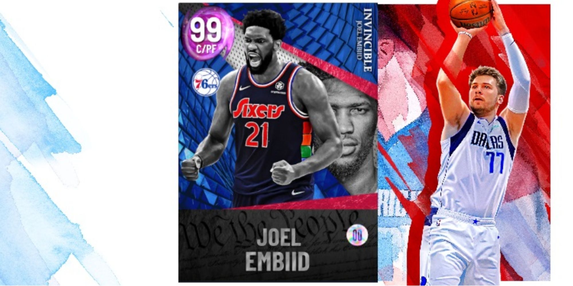 NBA 2K22 Joel Embiid Dark Matter Player Card