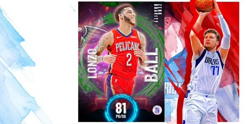 NBA 2K22 Lonzo Ball Emerald Player Card