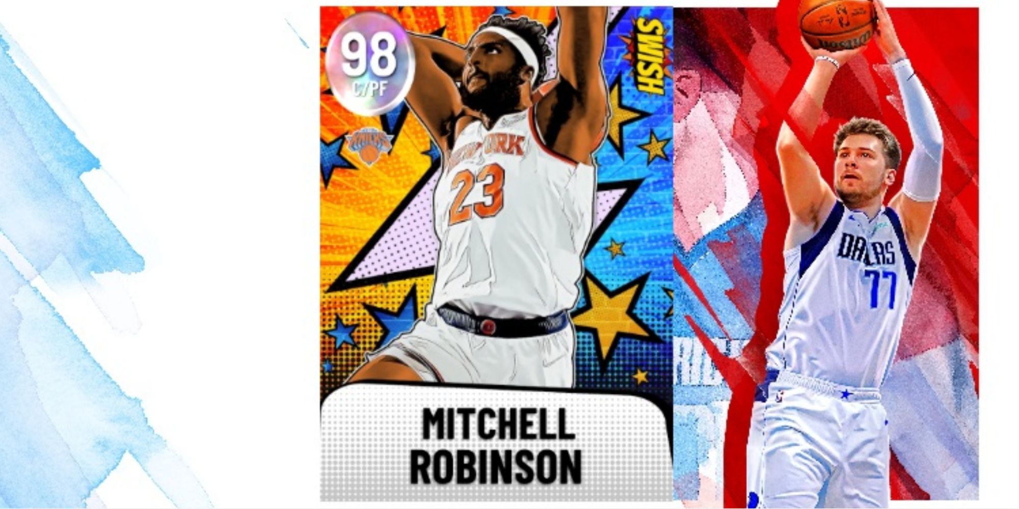 NBA 2K22 Mitchell Robinson Galaxy Opal Player Card