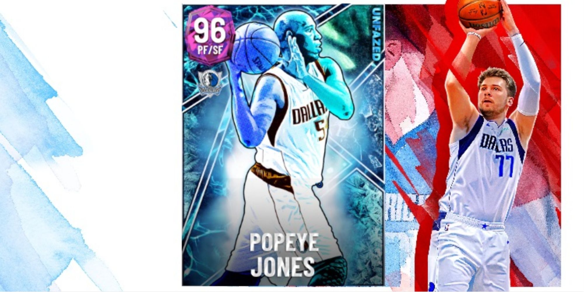 NBA 2K22 Popeye Jones Pink Diamond Player Cards