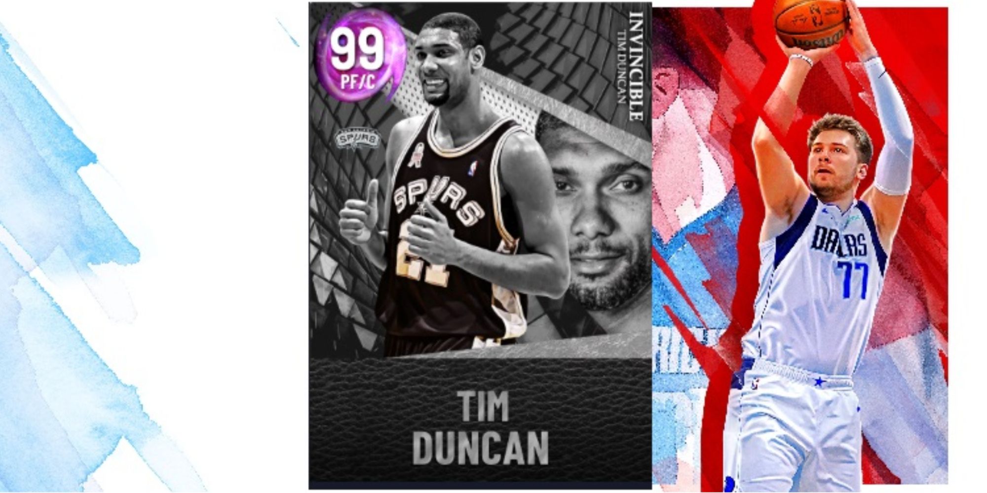 NBA 2K22 Tim Duncan Dark Matter Player Card