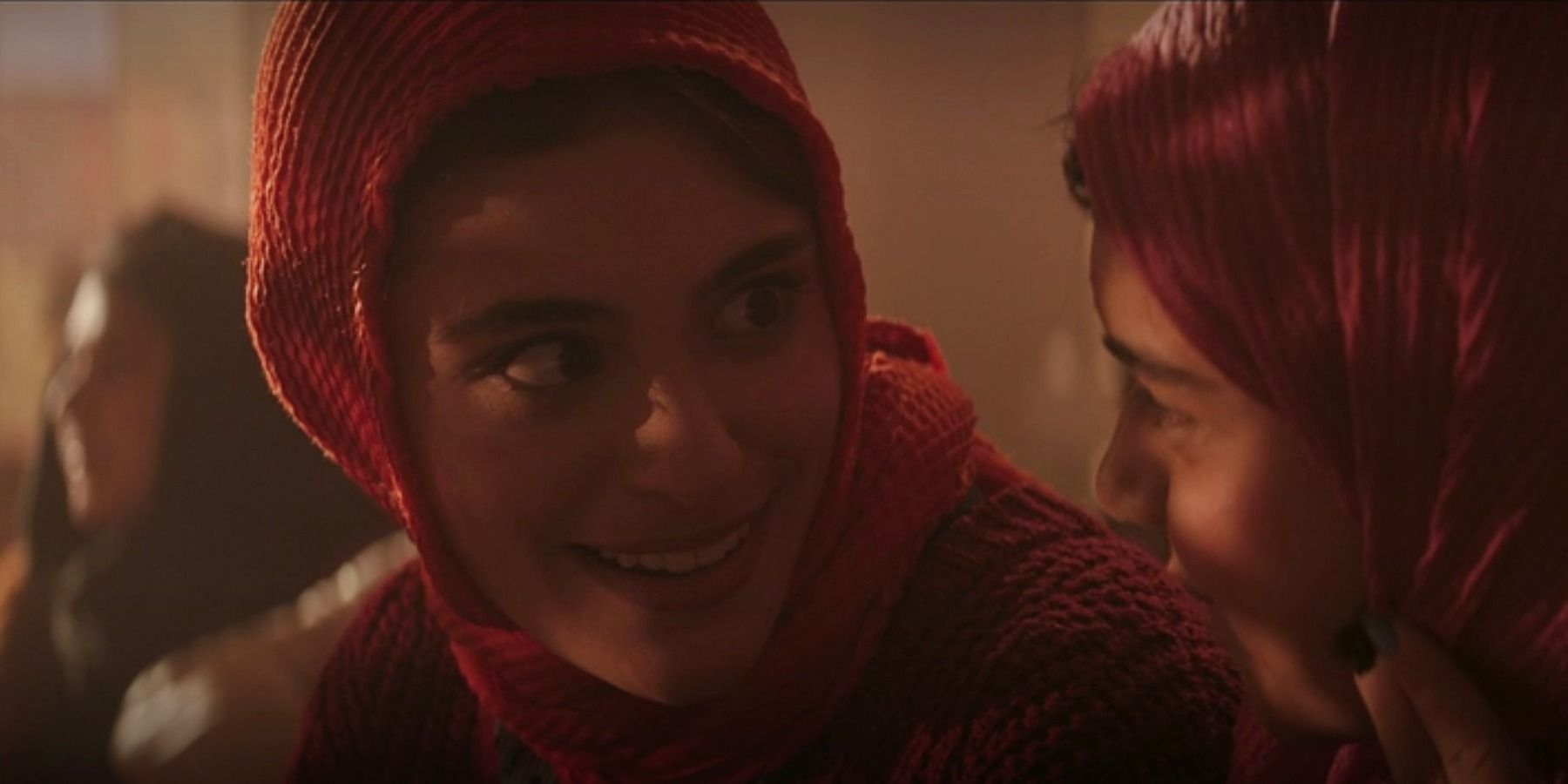Nakia and Kamala wearing hijab at mosque in Ms. Marvel