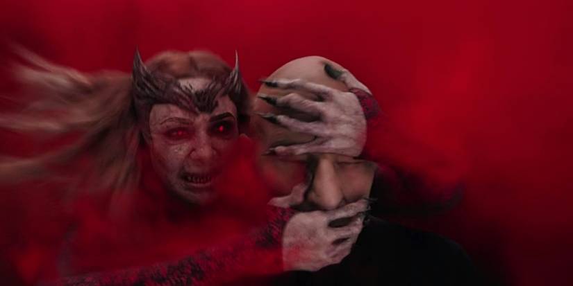 Demonic Scarlet Witch breaks Professor X's neck in Doctor Strange in the Multiverse of Madness