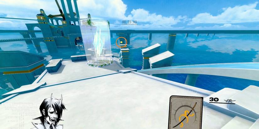 Neon White Location Of The Gift In Mission 1-1 Movement