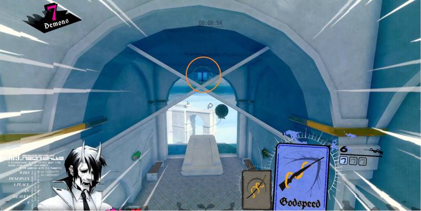 Neon White Location Of The Gift In Mission 2-7 Catwalk