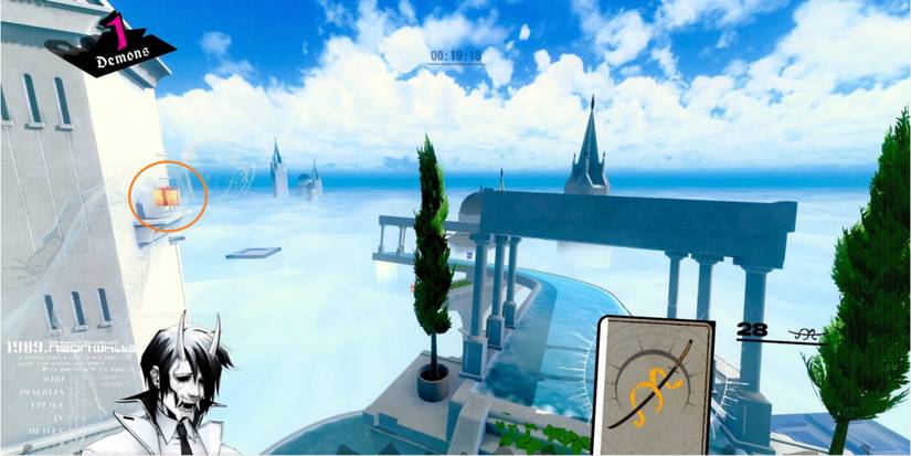 Neon White Location Of The Gift In Mission 2-9 Distinguish