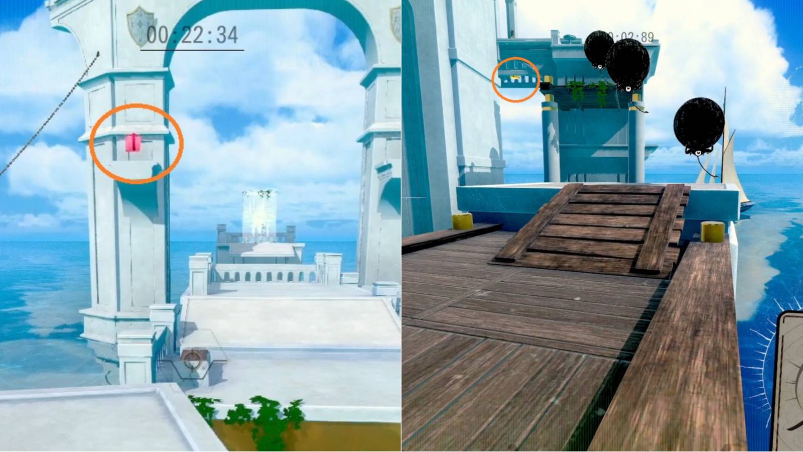 Neon White Mission 1 Gift Locations Collage