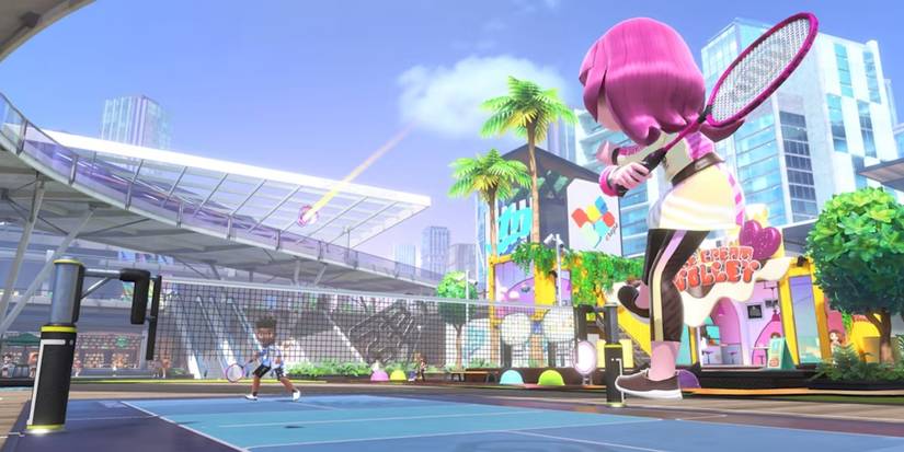 Badminton with friends in Nintendo Switch Sports