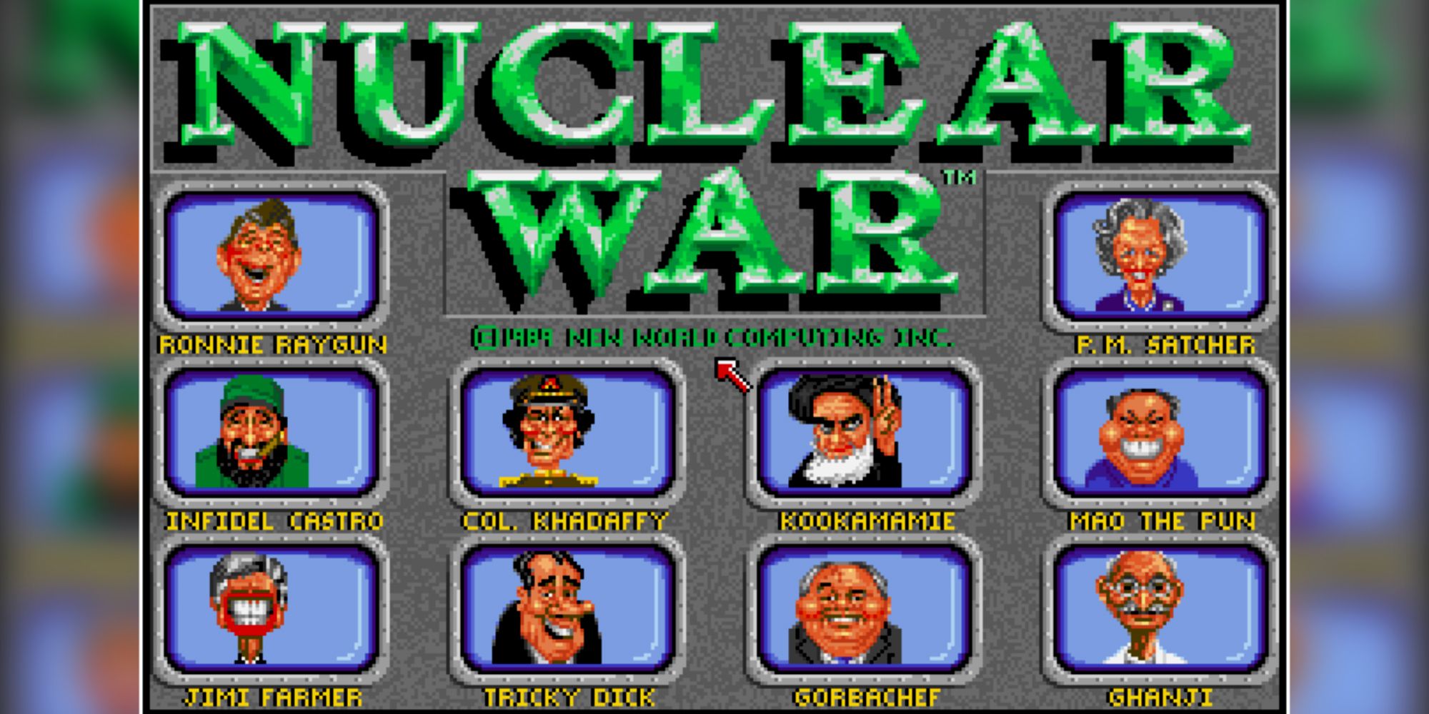 Изображение, демонстрирующее персонажи, показанные в ядерной войне